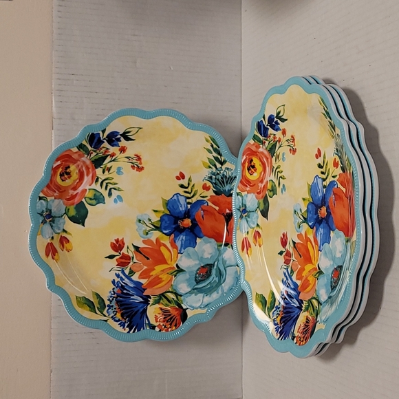 NWT Set of 4 Pioneer Woman Melamine, Delaney Plates - Picture 2 of 14